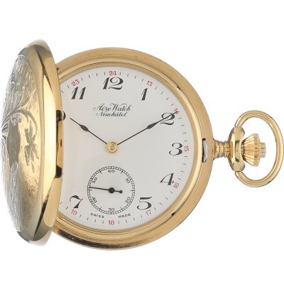 Relógios de bolso Aerowatch Pocket watches APW1077HW Savonette Jonquille