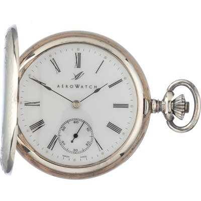 Relógios de bolso Aerowatch Pocket watches APW1078HW Savonette Voiture Argent