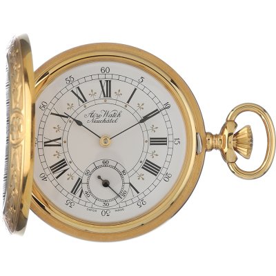 Relógios de bolso Aerowatch Pocket watches APW1082HW Savonette Les Fleurs-de-lis