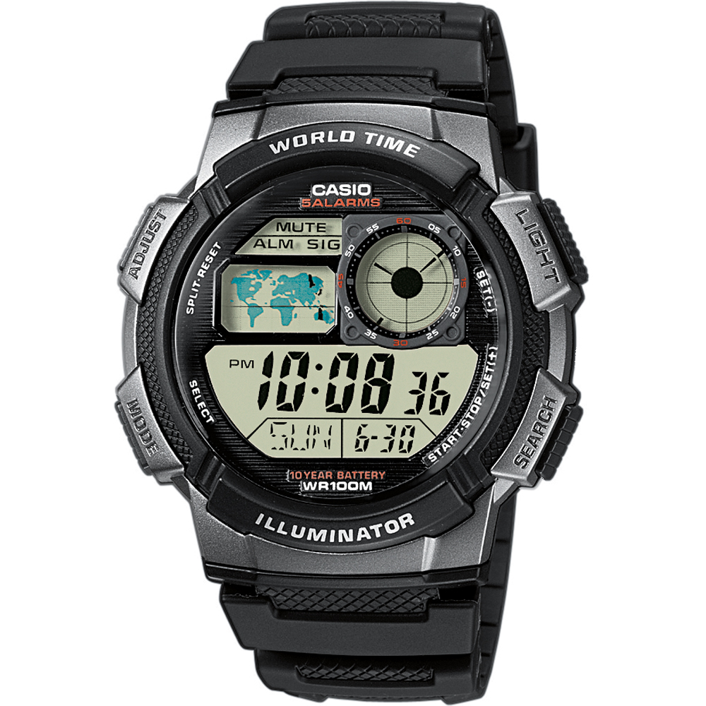 Relógio Casio Collection AE-1000W-1BVEF World Time