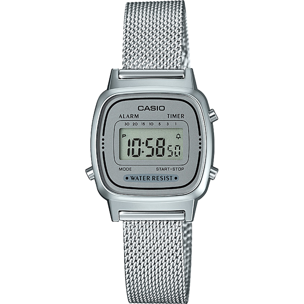 relógio casio vintage mini cinza prateado