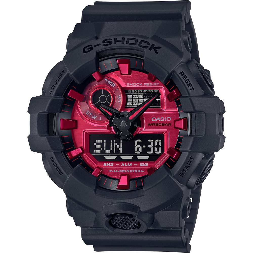Relógio G-Shock Classic Style GA-700AR-1AER Streetwear - Red Adrenalin