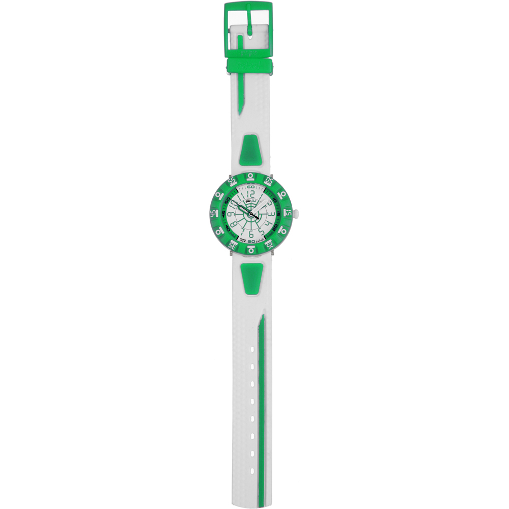 Relógio Flik Flak 7+ Power Time FCS029 Shaped White & Green