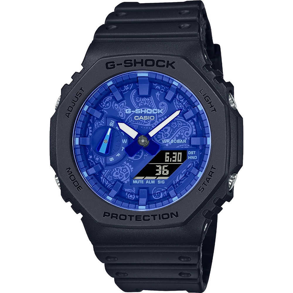 Relógio G-Shock Classic Style GA-2100BP-1AER Carbon Core - Blue Paisley