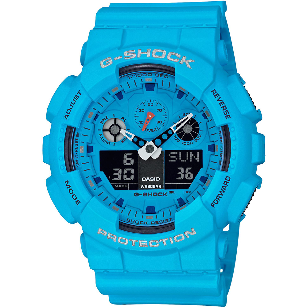 Relógio G-Shock Classic Style GA-100RS-2AER Ana-Digi - Hot Rock Sounds