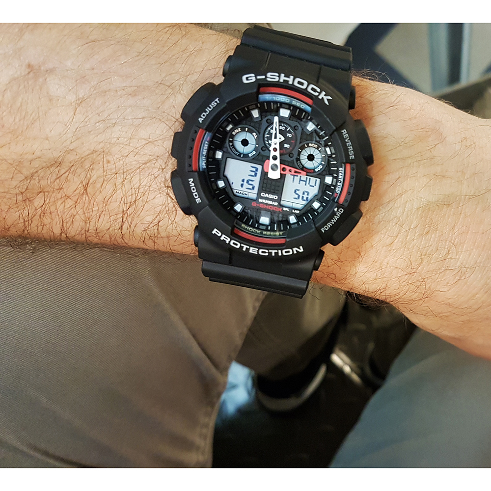 casio g shock ga 100 preto
