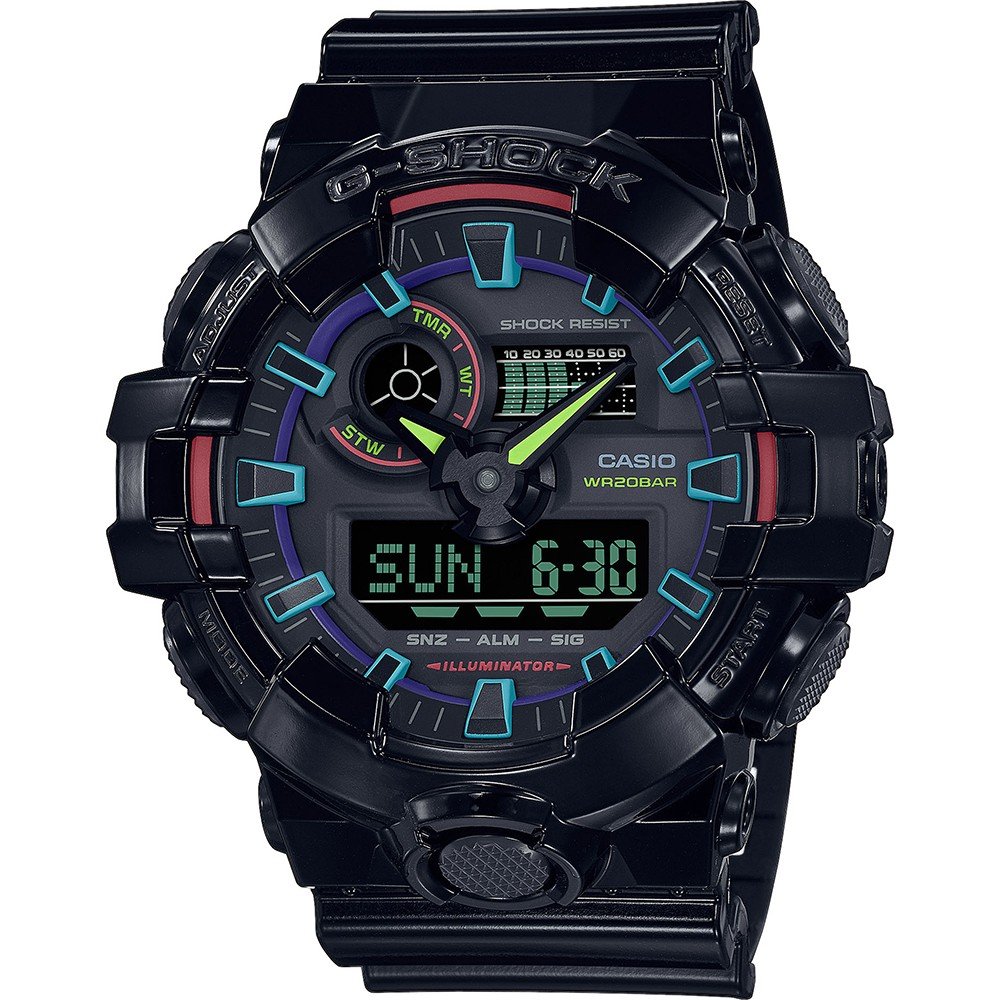 Relógio G-Shock Classic Style GA-700RGB-1AER Virtual Rainbow