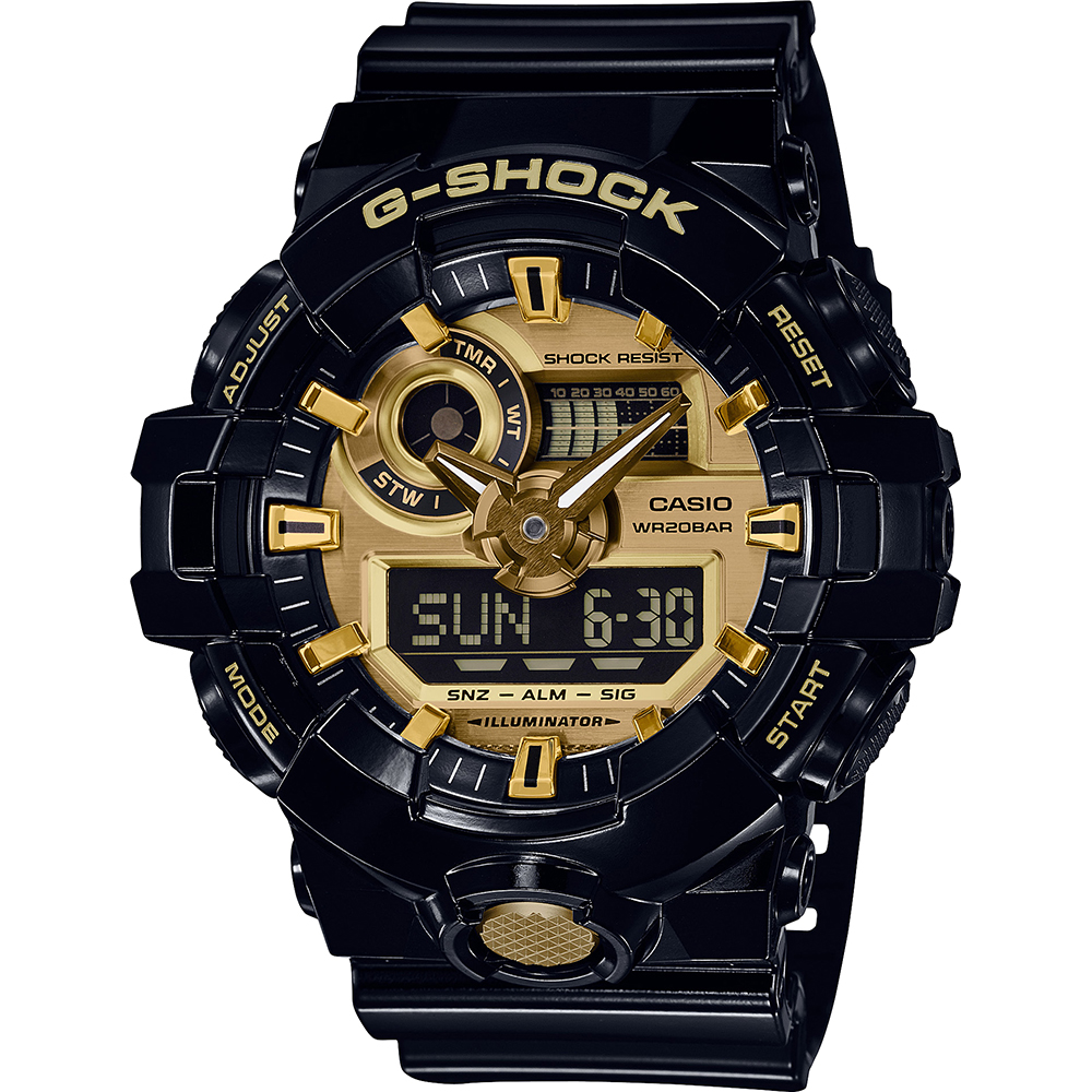 Relógio G-Shock Classic Style GA-710GB-1AER Streetwear - Garrish Black