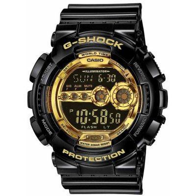 Relógio G-Shock Classic Style GD-100GB-1 World Time - Garish Black