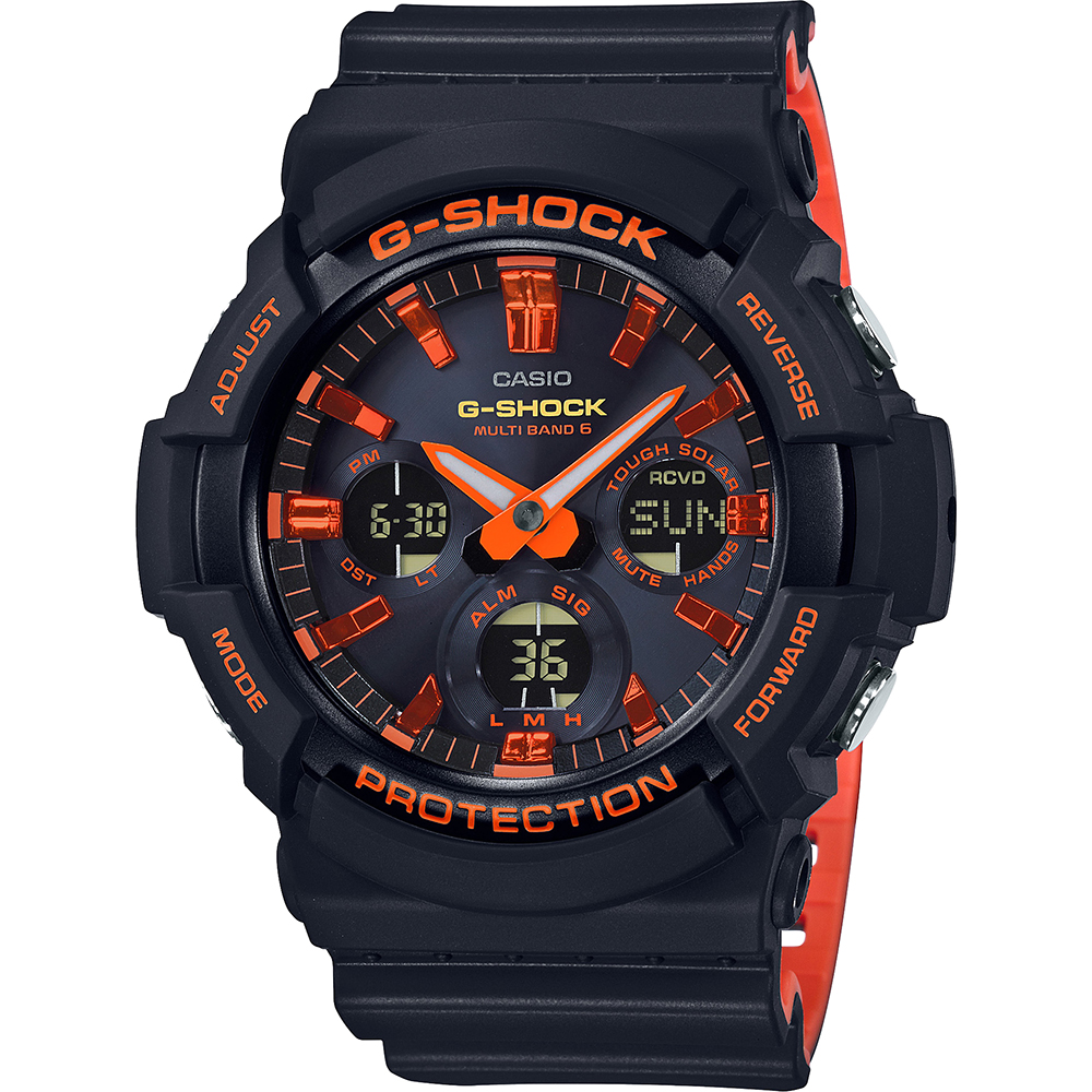 Relógio G-Shock Classic Style GAW-100BR-1A Waveceptor - Bright Orange