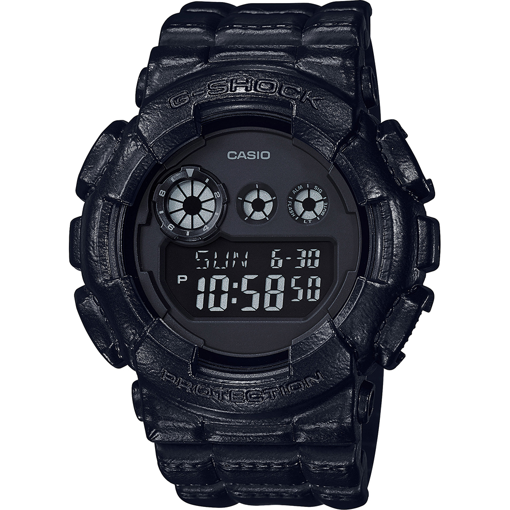 Relógio G-Shock Classic Style GD-120BT-1 Black Out Texture
