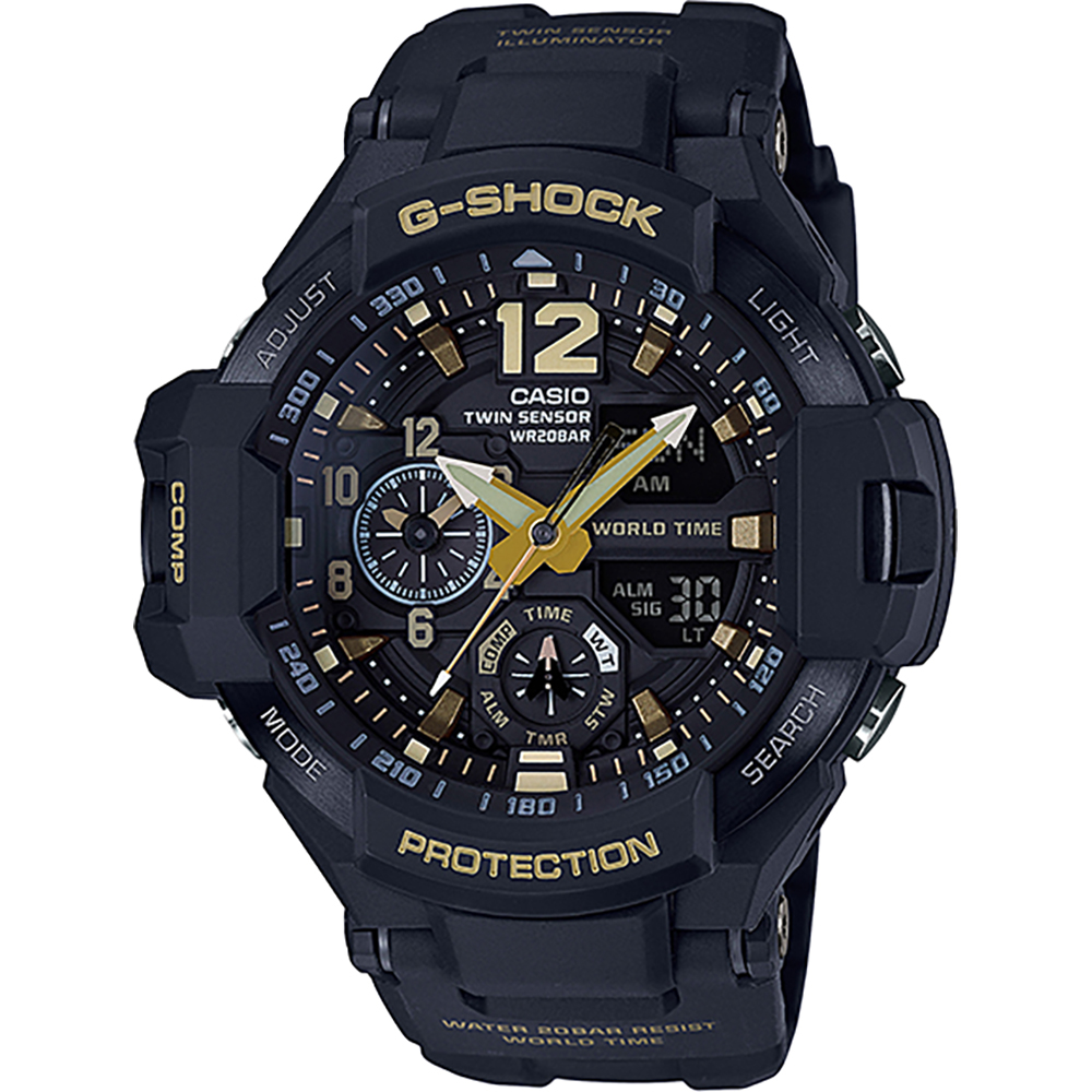 Relógio G-Shock Gravitymaster GA-1100GB-1A Gravity Master Garish Black