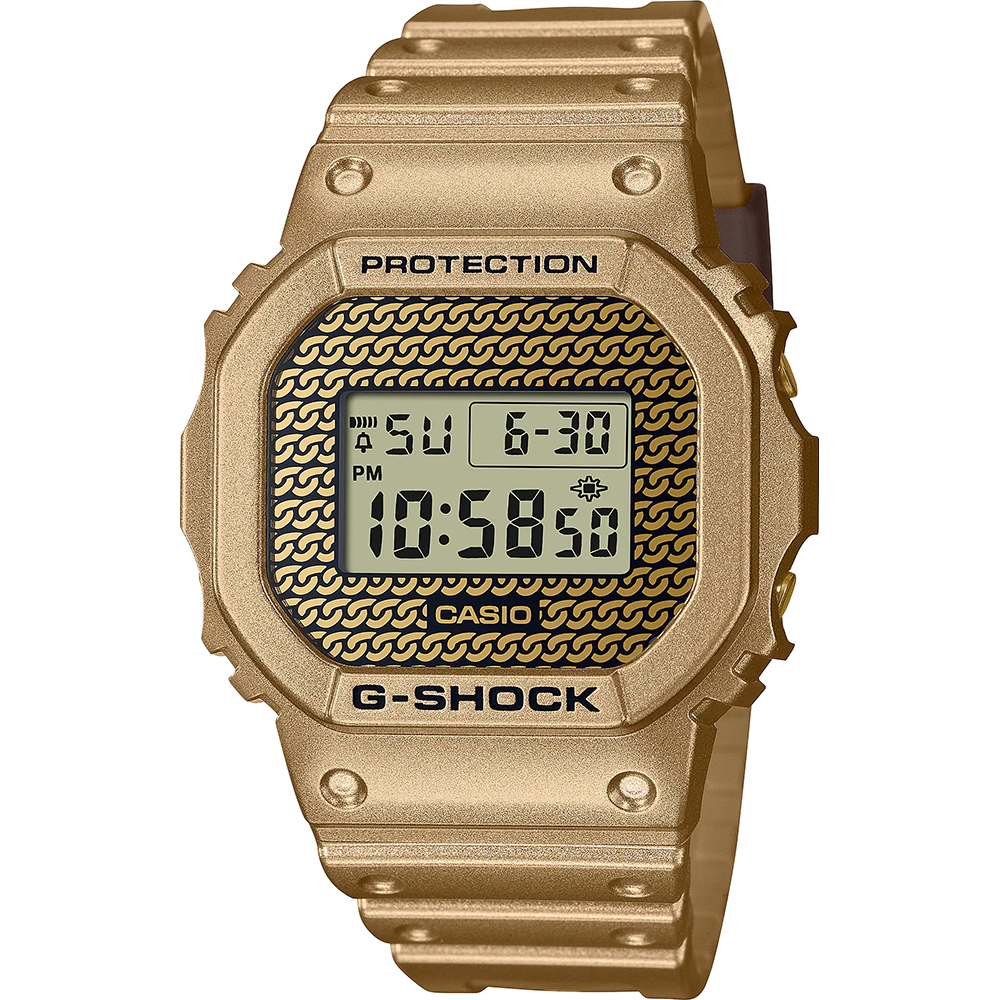 Relógio G-Shock Classic Style DWE-5600HG-1ER Hip Hop Gold Chain