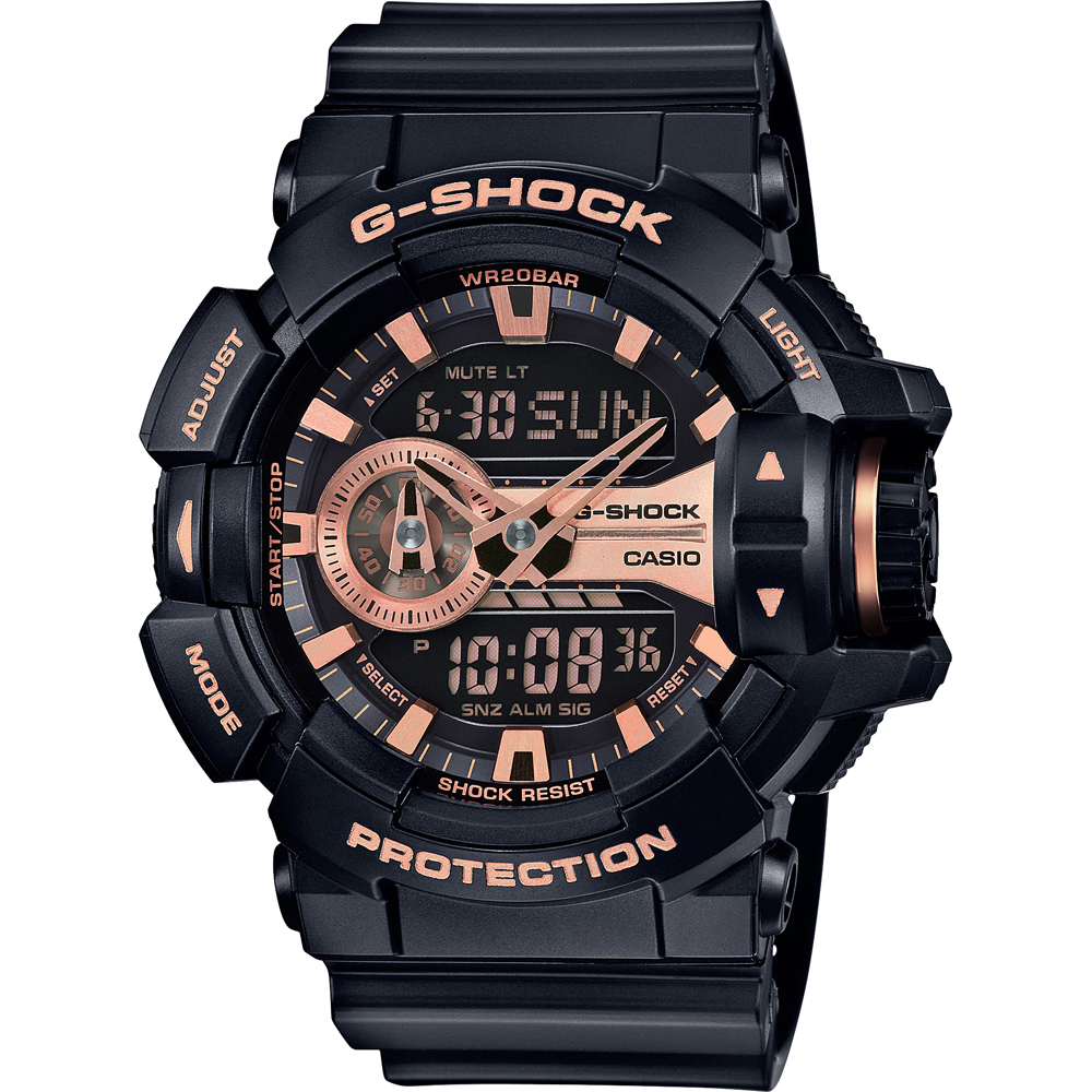 Relógio G-Shock Classic Style GA-400GB-1A4 Rotary Switch Garrish Black