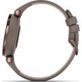 Smartwatch multidesportos para mulher bronze e Paloma com bracelete em couro Colecção Primavera/Verão Garmin