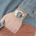 Steel gents quartz watch with Day-Date Colecção Outono/Inverno Guess