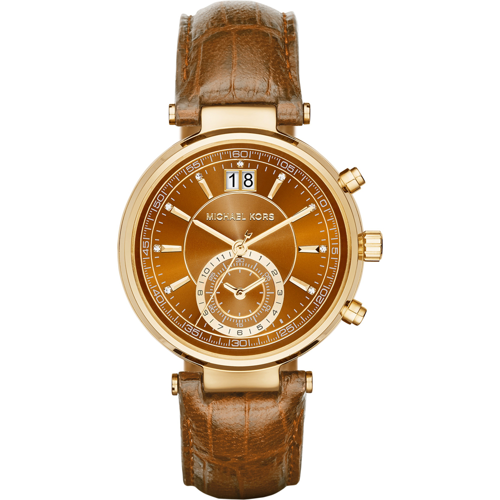 Michael Kors Watch Chrono Sawyer Whiskey MK2424