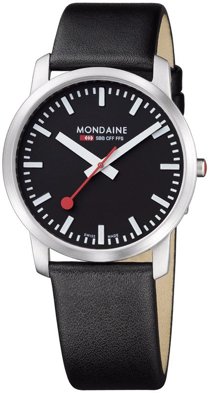 Mondaine Watch Time 3 hands Simply Elegant A672.30350.14SBB