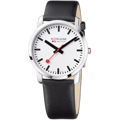 Mondaine Watch Time 3 hands Simply Elegant A672.30350.11SBB