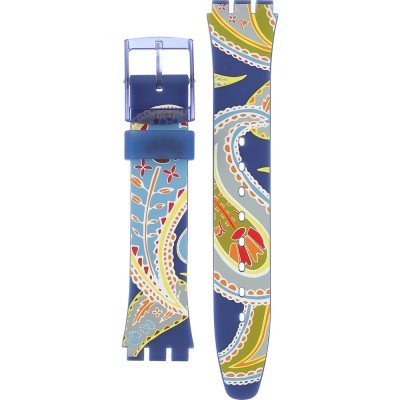 Bracelete Swatch Plastic - Originals Medium (34mm) /Access/Solar/Musicall/Stop - G/SK/SL/SR/SS/SO28 AGN263 GN263 Silky Way