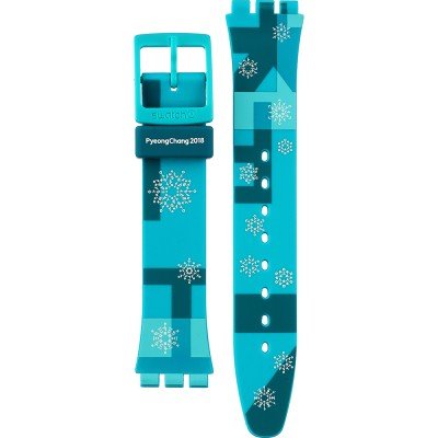Bracelete Swatch Plastic - Originals Medium (34mm) /Access/Solar/Musicall/Stop - G/SK/SL/SR/SS/SO28 AGZ312 Snowlympics