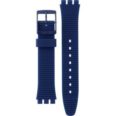 Bracelete Swatch Plastic - Originals Medium (34mm) /Access/Solar/Musicall/Stop - G/SK/SL/SR/SS/SO28 ASO28N403 Cycles Of Indigo