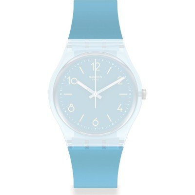 Bracelete Swatch Plastic - Originals Medium (34mm) /Access/Solar/Musicall/Stop - G/SK/SL/SR/SS/SO28 ASO28S101 Turquoise Tonic