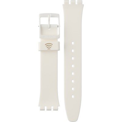 Bracelete Swatch Plastic - Originals Medium (34mm) /Access/Solar/Musicall/Stop - G/SK/SL/SR/SS/SO28 ASO28W111 White Bishop Pay!