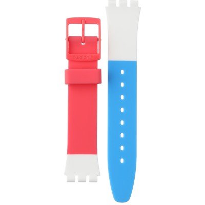 Bracelete Swatch Plastic - Originals Medium (34mm) /Access/Solar/Musicall/Stop - G/SK/SL/SR/SS/SO28 ASO28W400 Gent in the Block