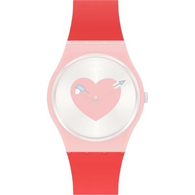 Bracelete Swatch Plastic - Originals Medium (34mm) /Access/Solar/Musicall/Stop - G/SK/SL/SR/SS/SO28 ASO28Z111 Red Heart