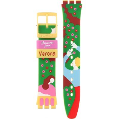 Bracelete Swatch Plastic - Originals Medium (34mm) /Access/Solar/Musicall/Stop - G/SK/SL/SR/SS/SO28 ASO28Z112 Love In Verona