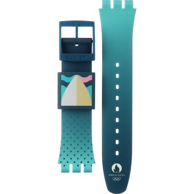 Bracelete Swatch Plastic - Originals Large (41mm) SUO/SO29/SO32 ASO29G108 Green Backside Wave