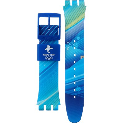 Bracelete Swatch Plastic - Originals Large (41mm) SUO/SO29/SO32 ASO29Z700 2022 Olympic Collection - Chinese winter scenery