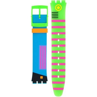 Bracelete Swatch Plastic - Skin Small 33.7mm - SF/SI/SS08/SS09 ASS08K119 Swatch Neon Hot Racer