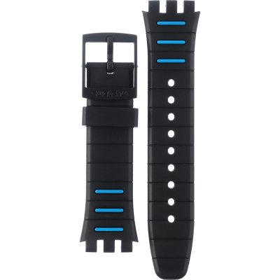 Bracelete Swatch Plastic - New Chrono - SUS ASUSB410 SUSB410 Black Spy