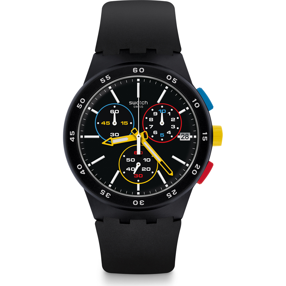 Relógio Swatch New Chrono Plastic SUSB416 Black-One