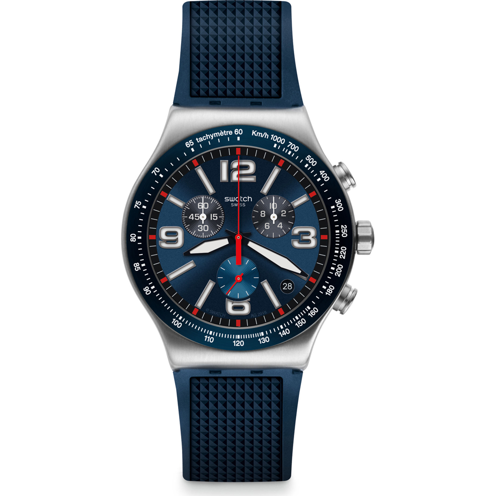 Relógio Swatch Irony - Chrono New YVS454 Blue Grid