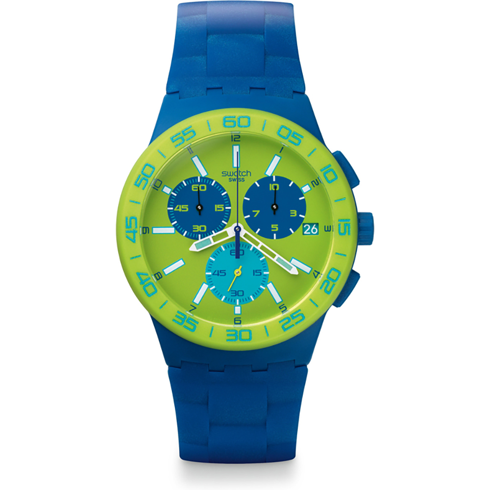 Relógio Swatch New Chrono Plastic SUSN404 Blue Rug