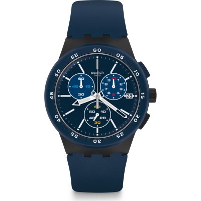 Relógio Swatch New Chrono Plastic SUSB417 Blue Steward