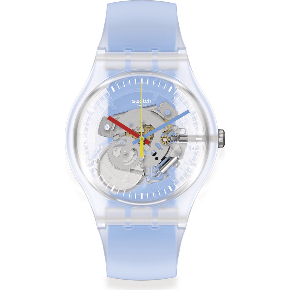 Relógio Swatch NewGent SUOK156 Clearly Blue Striped