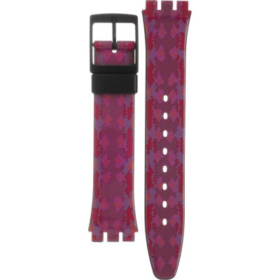 Bracelete Swatch Plastic - Originals Medium (34mm) /Access/Solar/Musicall/Stop - G/SK/SL/SR/SS/SO28 AGB255 GB255 Snaky Pink