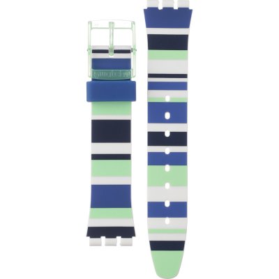 Bracelete Swatch Plastic - Originals Medium (34mm) /Access/Solar/Musicall/Stop - G/SK/SL/SR/SS/SO28 AGG711 GG711 Sky Zebra