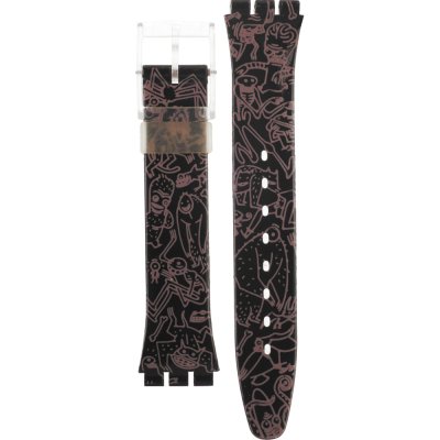 Bracelete Swatch Plastic - Originals Medium (34mm) /Access/Solar/Musicall/Stop - G/SK/SL/SR/SS/SO28 AGK235 GK235 Jungle Tangle
