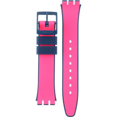 Bracelete Swatch Plastic - Originals Medium (34mm) /Access/Solar/Musicall/Stop - G/SK/SL/SR/SS/SO28 AGN264 GN264 Pink Gum