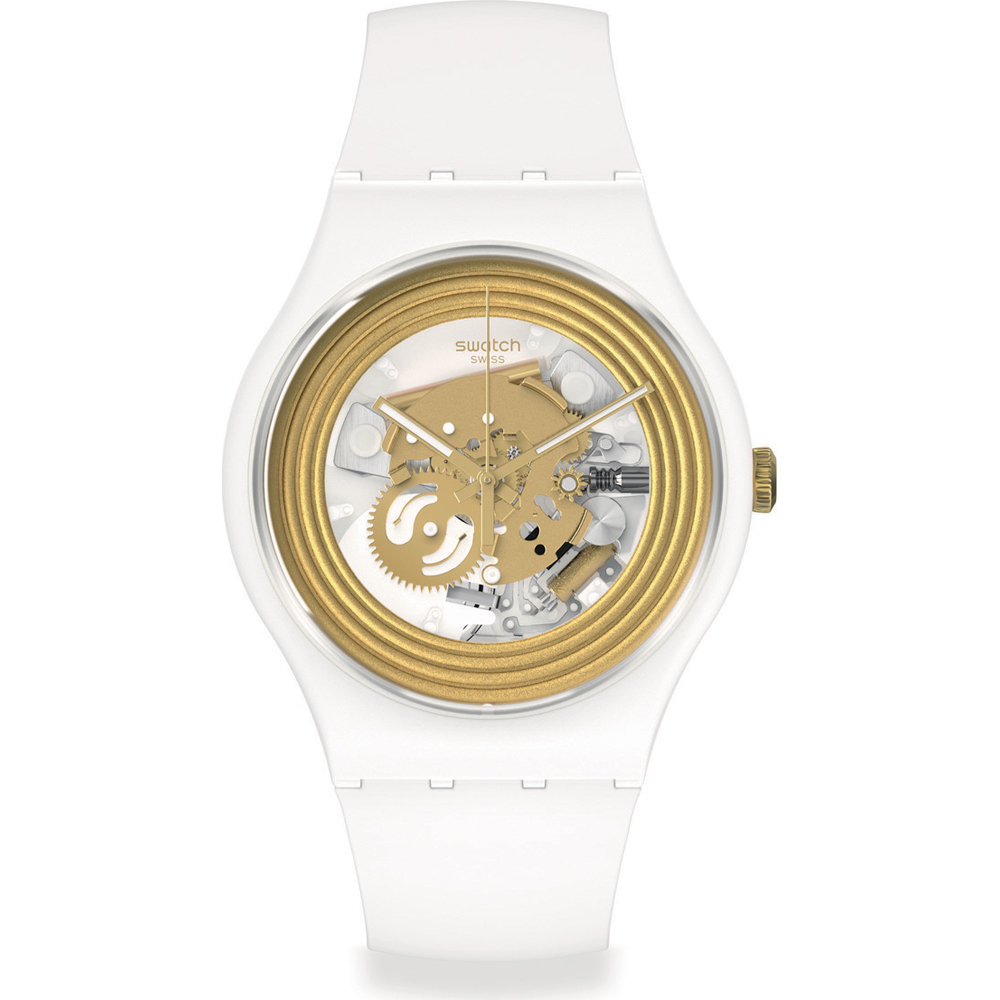 Relógio Swatch NewGent SO29W107 Golden Rings White