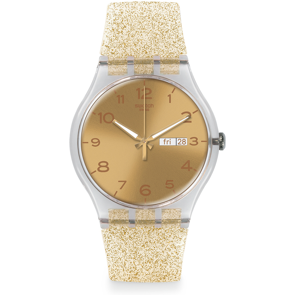 Relógio Swatch NewGent SUOK704 Golden Sparkle