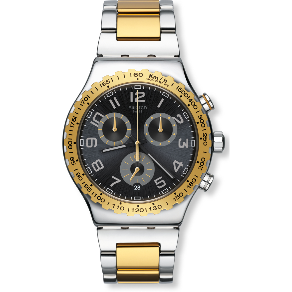 Relógio Swatch Irony - Chrono New YVS427G Golden Youth