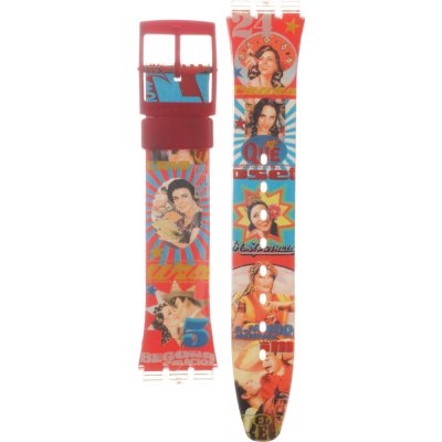Bracelete Swatch Plastic - Originals Medium (34mm) /Access/Solar/Musicall/Stop - G/SK/SL/SR/SS/SO28 AGR137 GR137 Latinas