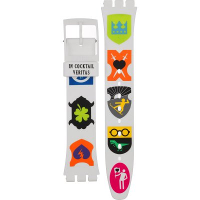 Bracelete Swatch Plastic - Originals Medium (34mm) /Access/Solar/Musicall/Stop - G/SK/SL/SR/SS/SO28 AGW179 GW179 Graphistyle
