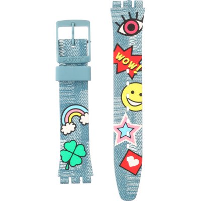 Bracelete Swatch Plastic - Originals Medium (34mm) /Access/Solar/Musicall/Stop - G/SK/SL/SR/SS/SO28 AGS155 GS155 Tacoon